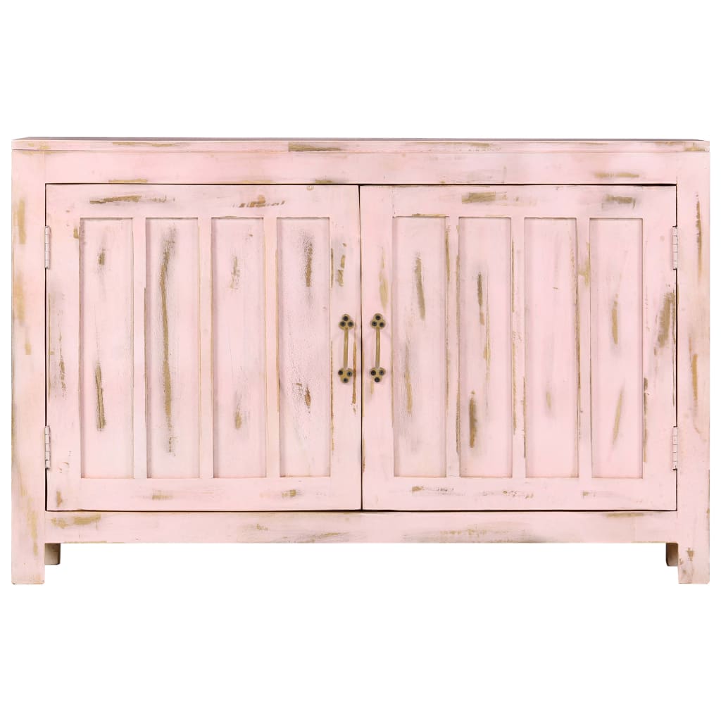vidaXL Solid Mango Wood Sideboard Highboard Side Cabinet Light Blue/Light Pink-5