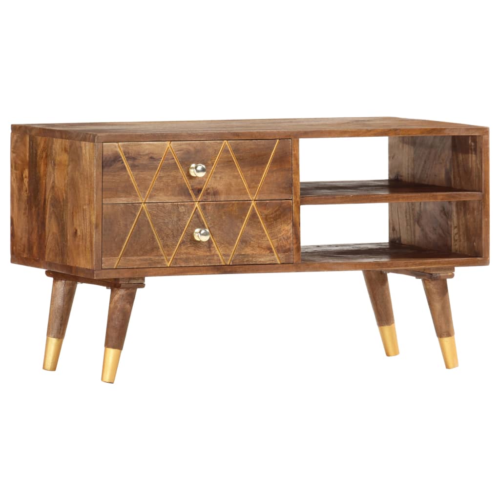 vidaXL TV Cabinet 33.5"x13.8"x18.5" Solid Mango Wood-6