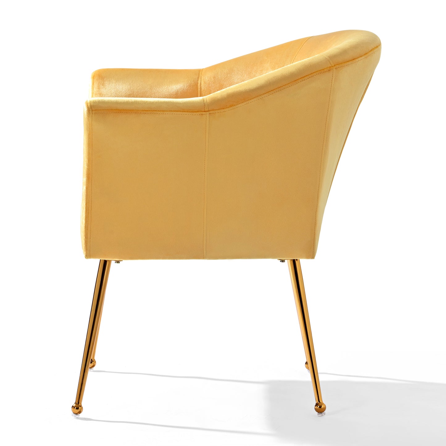 Velvet Accent Chair with  Wood Frame, Modern Armchair Club Leisure Chair with Gold Metal Legs