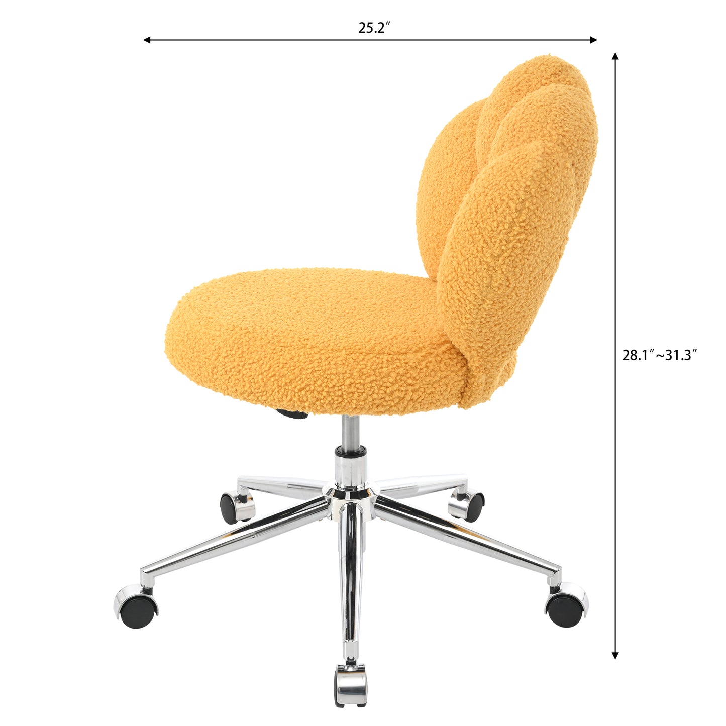 360°Swivel Height Adjustable,Swivel Chair,Teddy fabric,home office chair