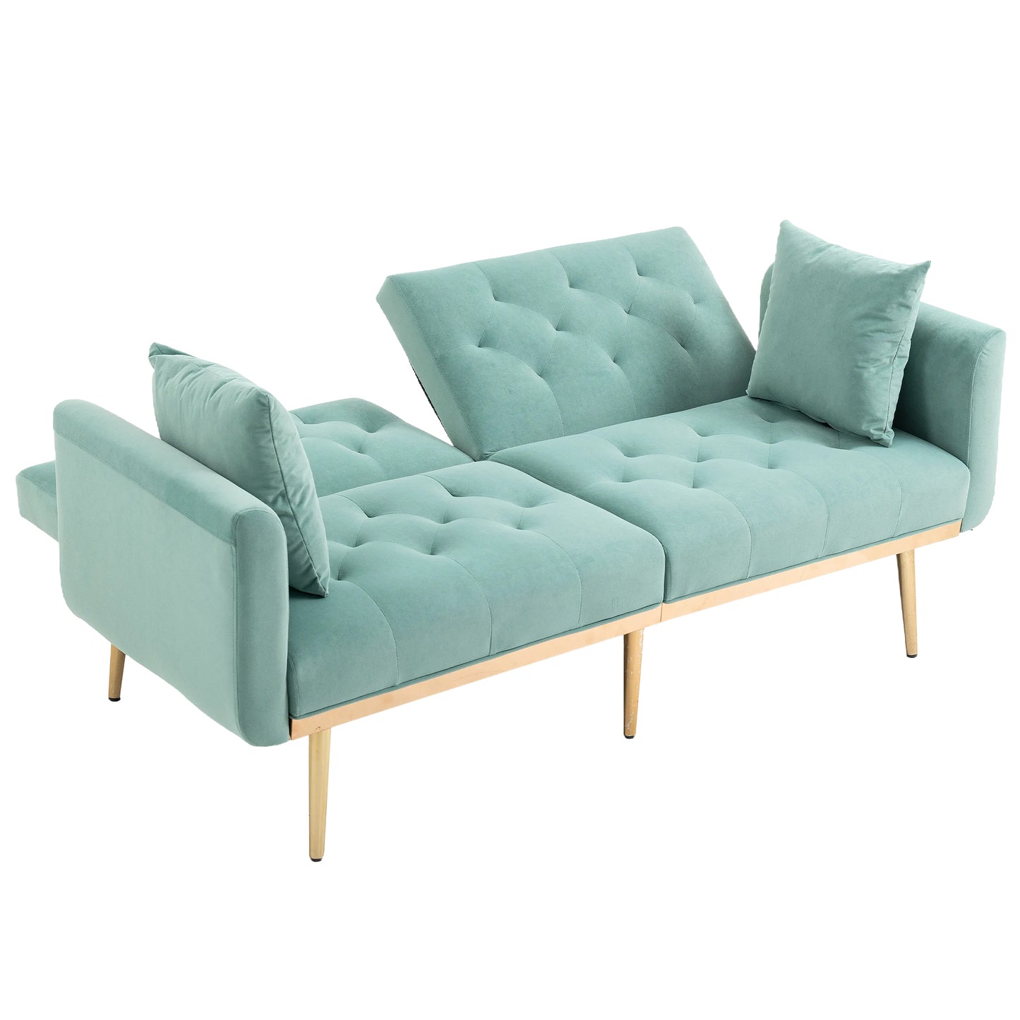 Velvet Sofa, Accent sofa, Loveseat sofa with metal feet