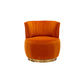 360 Degree Swivel Cuddle Barrel Accent Sofa Chairs, Round Armchairs with Wide Upholstered, Fluffy Velvet Fabric Chair