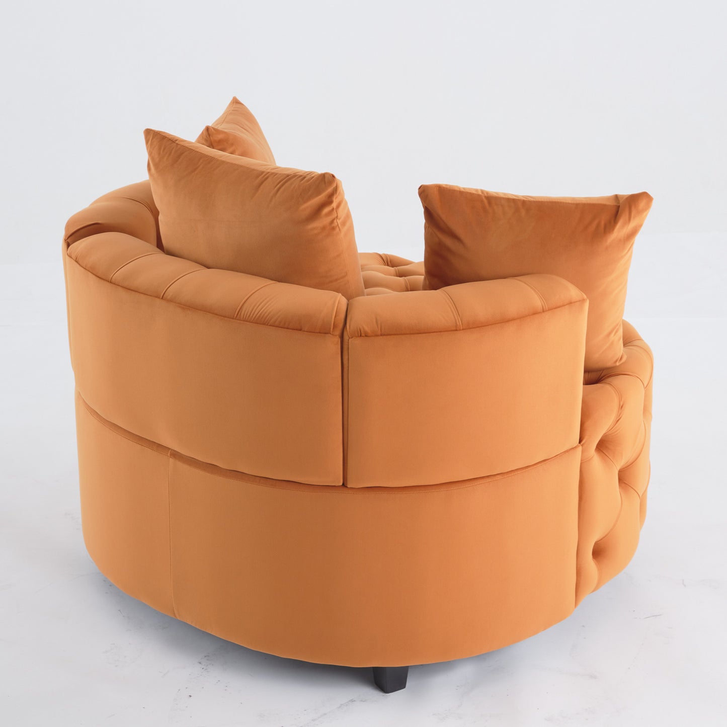 Width 40.6 inches  Accent Chair / Classical Barrel Chair for living room / Modern Leisure Sofa Chair (Orange)