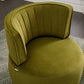 360 Degree Swivel Cuddle Barrel Accent Sofa Chairs, Round Armchairs with Wide Upholstered, Fluffy Velvet Fabric Chair