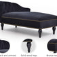 58''Velvet Chaise Lounge,Button Tufted Right Arm Facing Lounge Chair with Nailhead Trim & Solid Wood Legs