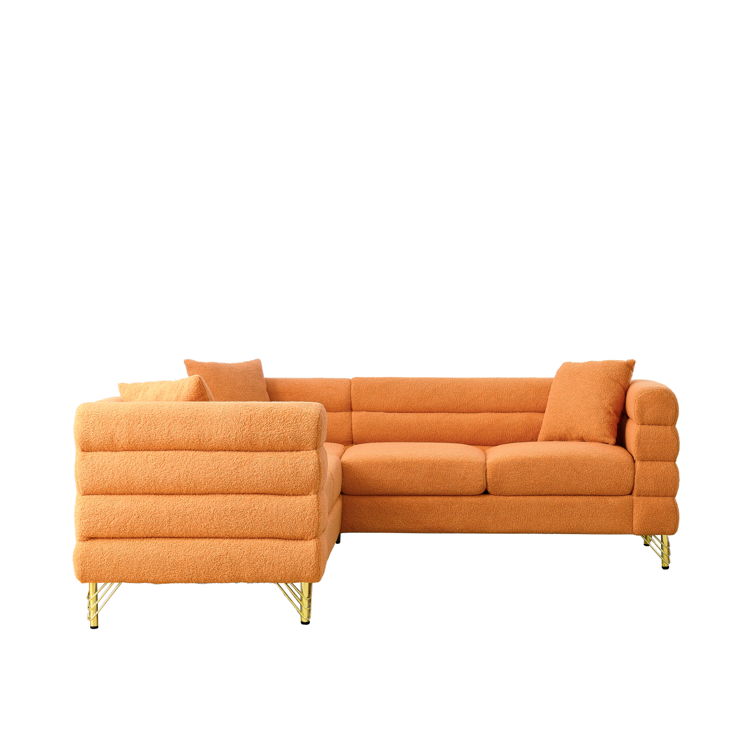 81.5-Inch Oversized Corner Sofa, L-Shaped Sectional Couch,   5-Seater Corner Sofas with 3 Cushions for Living Room, Bedroom, Apartment, Office