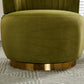 360 Degree Swivel Cuddle Barrel Accent Sofa Chairs, Round Armchairs with Wide Upholstered, Fluffy Velvet Fabric Chair