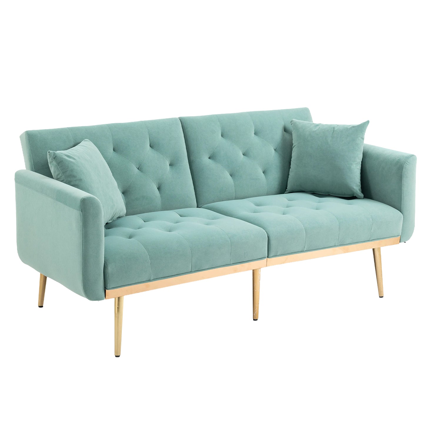 Velvet Sofa, Accent sofa, Loveseat sofa with metal feet