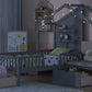 Twin Size House Bed with Upholstered Sofa, House Bed with Charging Station, Wireless Charging, Shelves and Two Drawers, Gray