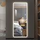 Full Length Mirror Lighted Vanity Body Mirror LED Mirror Wall-Mounted Mirror Intelligent Human Body Induction Mirrors Big Size Rounded Corners