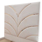 Laura Gold Detailed Queen Size Upholstery Bed made with Wood in White
