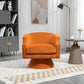 360 Degree Swivel Cuddle Barrel Accent Sofa Chairs, Round Armchairs with Wide Upholstered, Fluffy Velvet Fabric Chair
