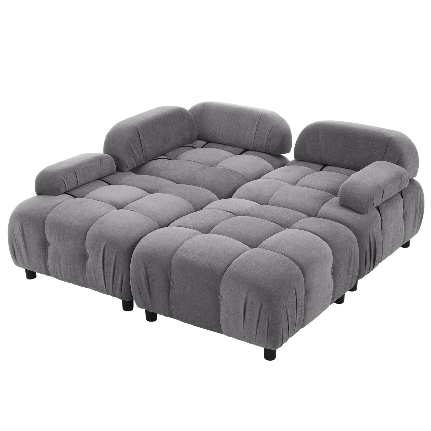 Upholstery Modular Convertible Sectional Sofa, L Shaped Couch with Reversible Chaise