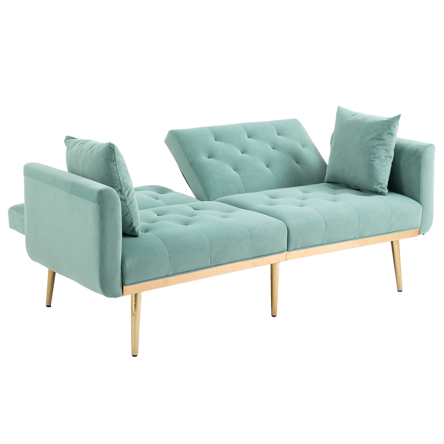 Velvet Sofa, Accent sofa, Loveseat sofa with metal feet