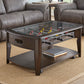 Foosball Cocktail Table - Tempered Glass Insert, Locking Casters, Fully Operational Game - Fun Addition to Game or Living Room