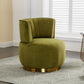 360 Degree Swivel Cuddle Barrel Accent Sofa Chairs, Round Armchairs with Wide Upholstered, Fluffy Velvet Fabric Chair