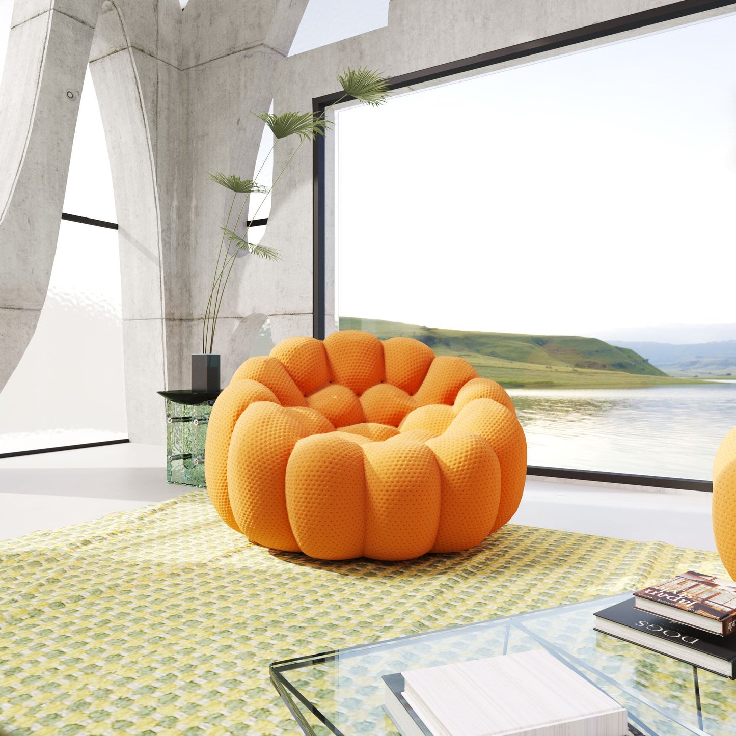 Bubble Modular Sofa Single Seat Orange
