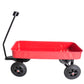 Garden cart Reuniong  Railing,  solid Wheels, All Terrain Cargo Wagon with 280lbs Weight Capacity, Red