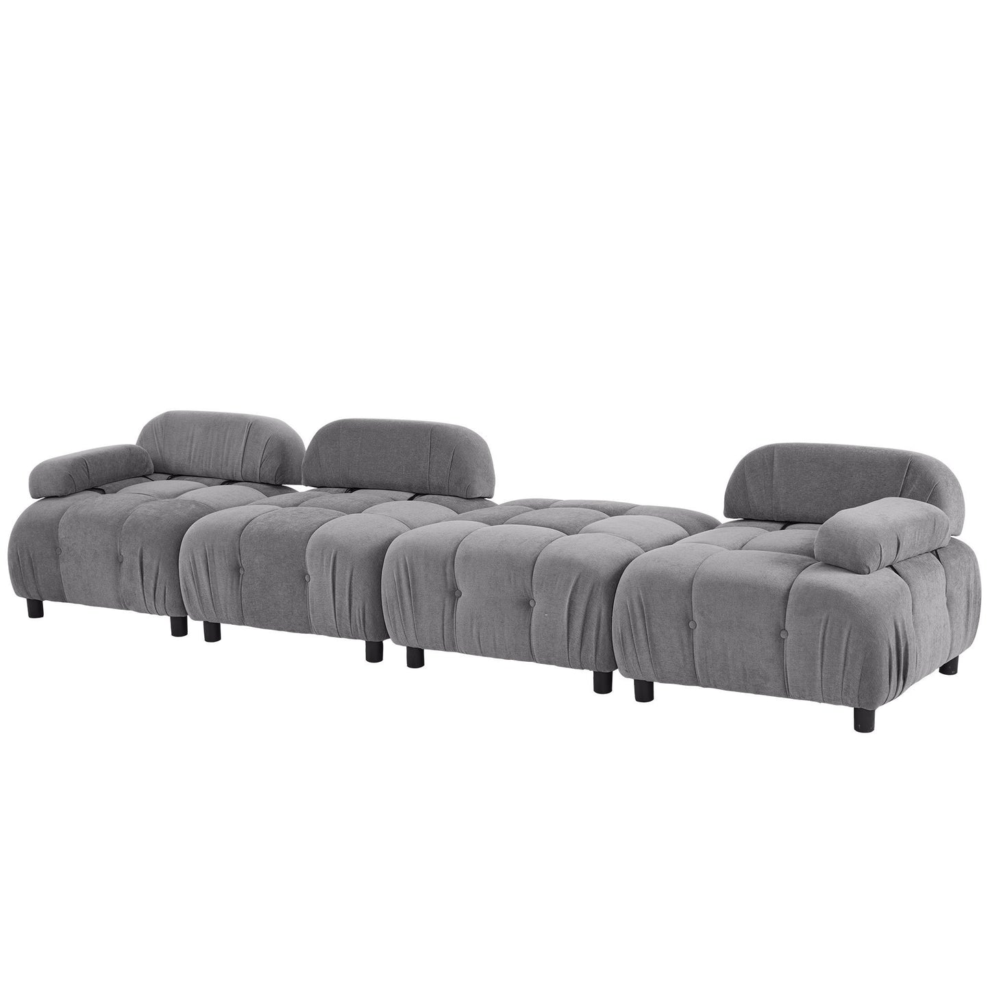 Upholstery Modular Convertible Sectional Sofa, L Shaped Couch with Reversible Chaise