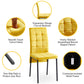 5-Piece Dining Set Including Yellow Velvet High Back Nordic Dining Chair & Creative Design MDF Dining Table