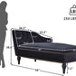 58''Velvet Chaise Lounge,Button Tufted Right Arm Facing Lounge Chair with Nailhead Trim & Solid Wood Legs