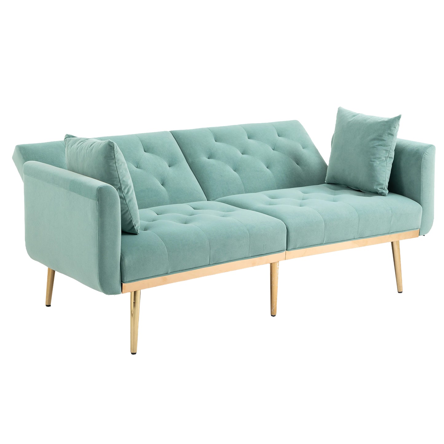 Velvet Sofa, Accent sofa, Loveseat sofa with metal feet