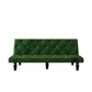 Sofa converts into sofa bed 66" green velvet sofa bed