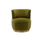 360 Degree Swivel Cuddle Barrel Accent Sofa Chairs, Round Armchairs with Wide Upholstered, Fluffy Velvet Fabric Chair
