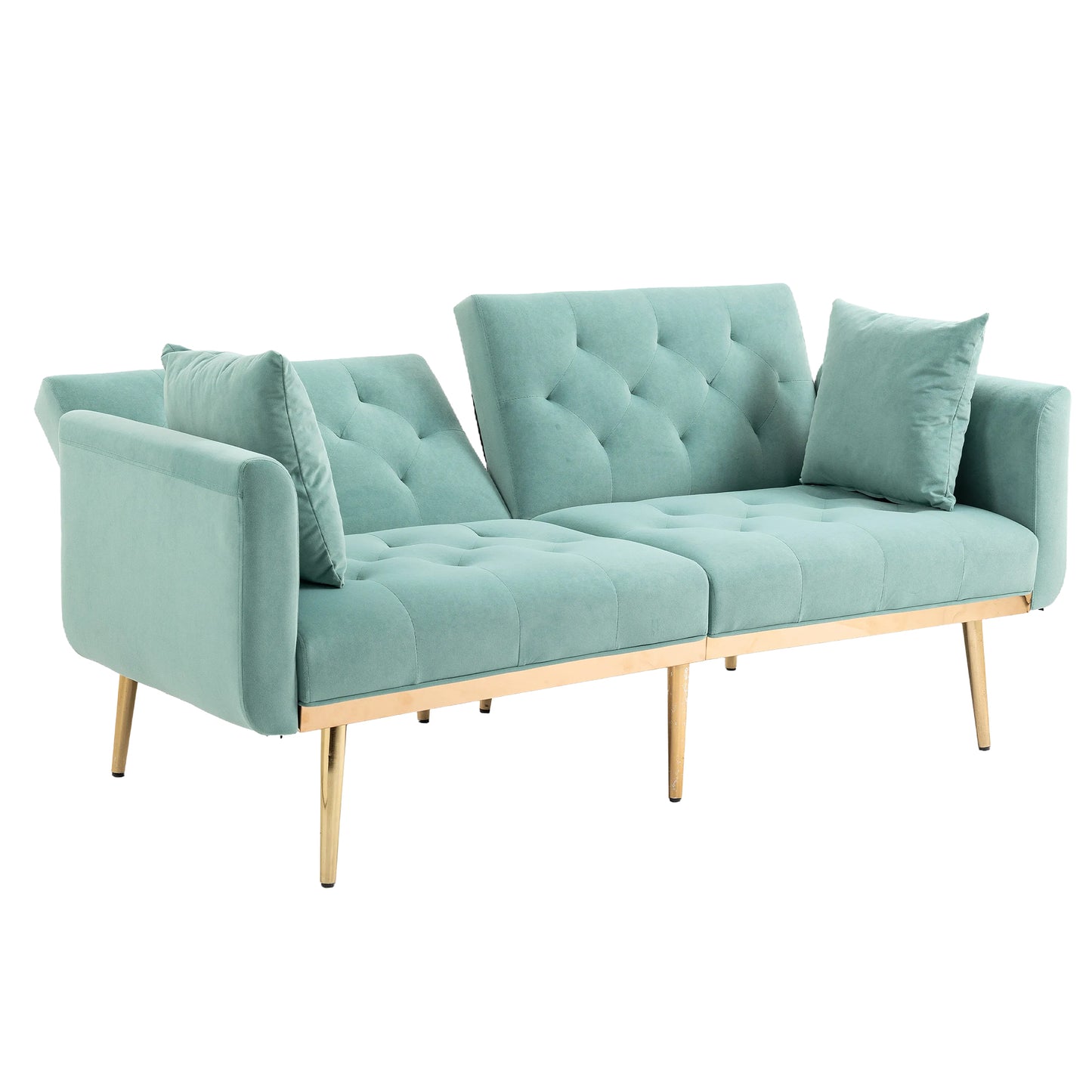 Velvet Sofa, Accent sofa, Loveseat sofa with metal feet