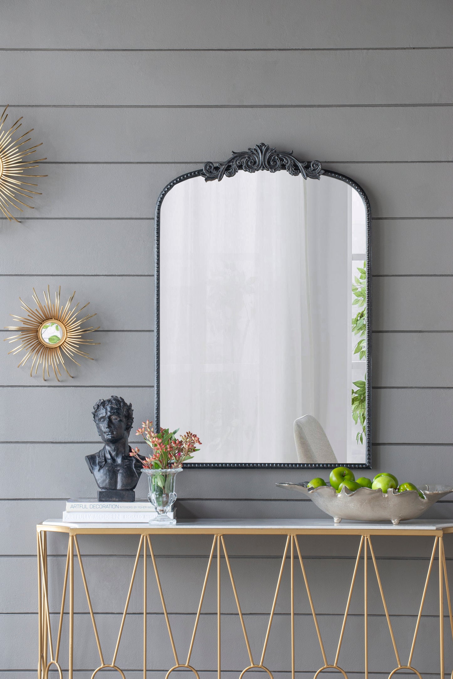 24" x 36" Classic Design Mirror with and Baroque Inspired Frame