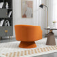 360 Degree Swivel Cuddle Barrel Accent Sofa Chairs, Round Armchairs with Wide Upholstered, Fluffy Velvet Fabric Chair