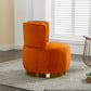 360 Degree Swivel Cuddle Barrel Accent Sofa Chairs, Round Armchairs with Wide Upholstered, Fluffy Velvet Fabric Chair