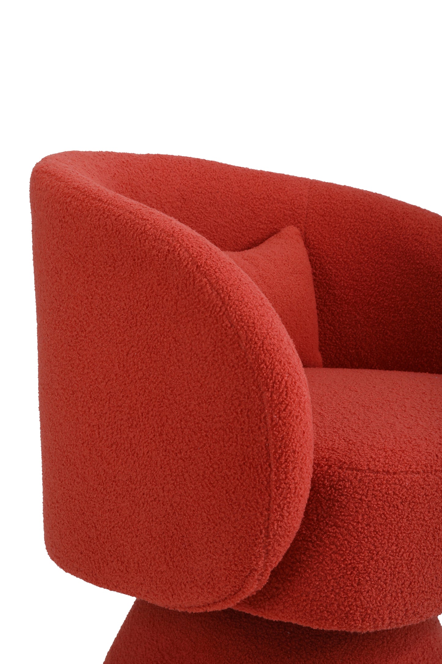 Swivel Accent Chair Armchair, Round Barrel Chair in Fabric for Living Room Bedroom(Orange)