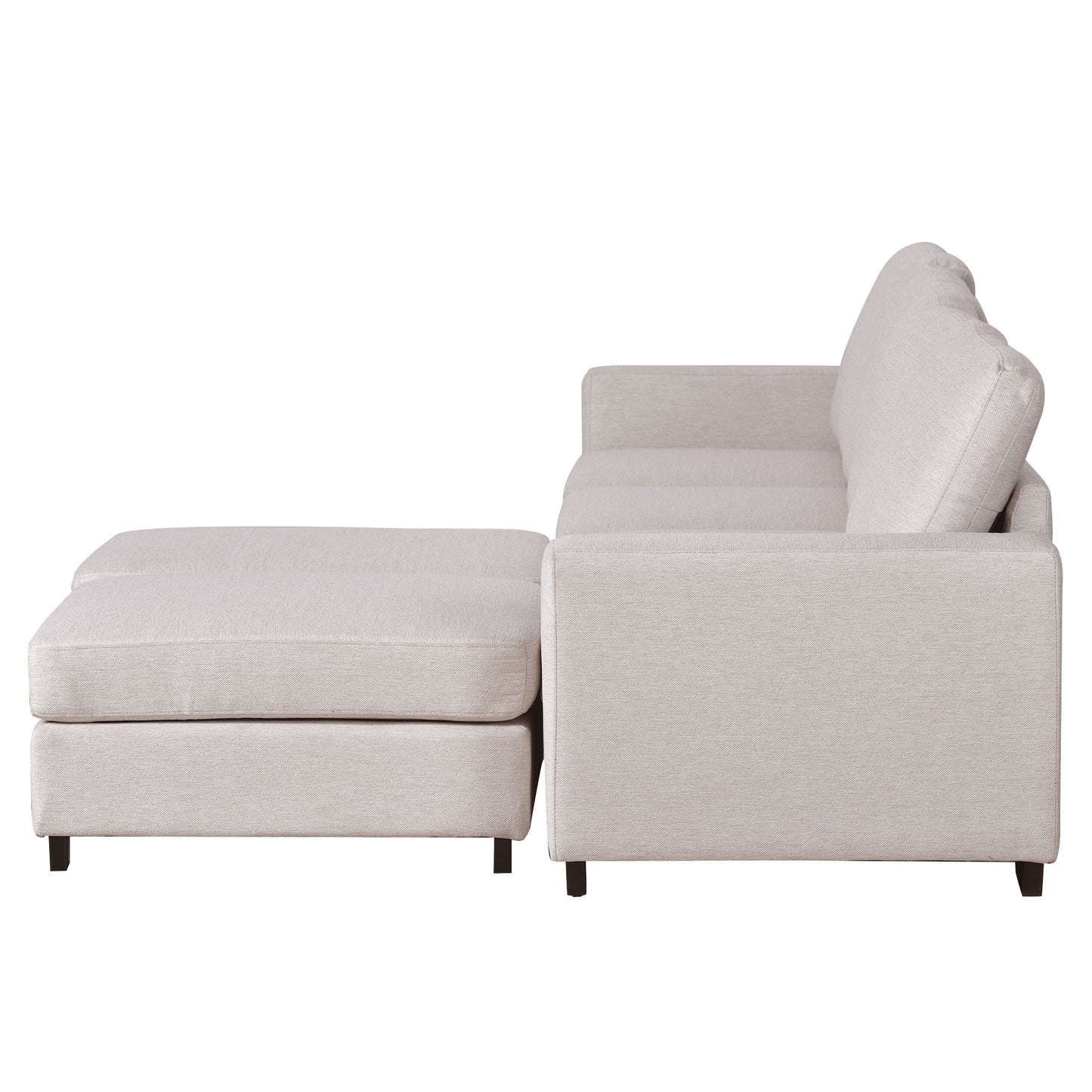 U_STYLE 3 Pieces U shaped Sofa with Removable Ottomans