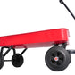 Garden cart Reuniong  Railing,  solid Wheels, All Terrain Cargo Wagon with 280lbs Weight Capacity, Red