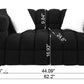62.2 Length ,35.83" depth, sofa, boucle sofa, 3-seater