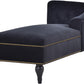 58''Velvet Chaise Lounge,Button Tufted Right Arm Facing Lounge Chair with Nailhead Trim & Solid Wood Legs