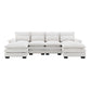109.8*55.9" Modern U-shaped Sectional Sofa with Waist Pillows,6-seat Upholstered Symmetrical Sofa Furniture, Sleeper Sofa Couch with Chaise Lounge