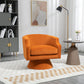 360 Degree Swivel Cuddle Barrel Accent Sofa Chairs, Round Armchairs with Wide Upholstered, Fluffy Velvet Fabric Chair