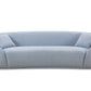 3 seater sofa Modern combination Half Moon casual teddy wool sofa Curved sofa, blue sky