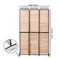 3 Panel Room Dividers and Folding Privacy Screen Natural Wooden Room Partitions 6ft Wall Divider for Room Separation (Natural)