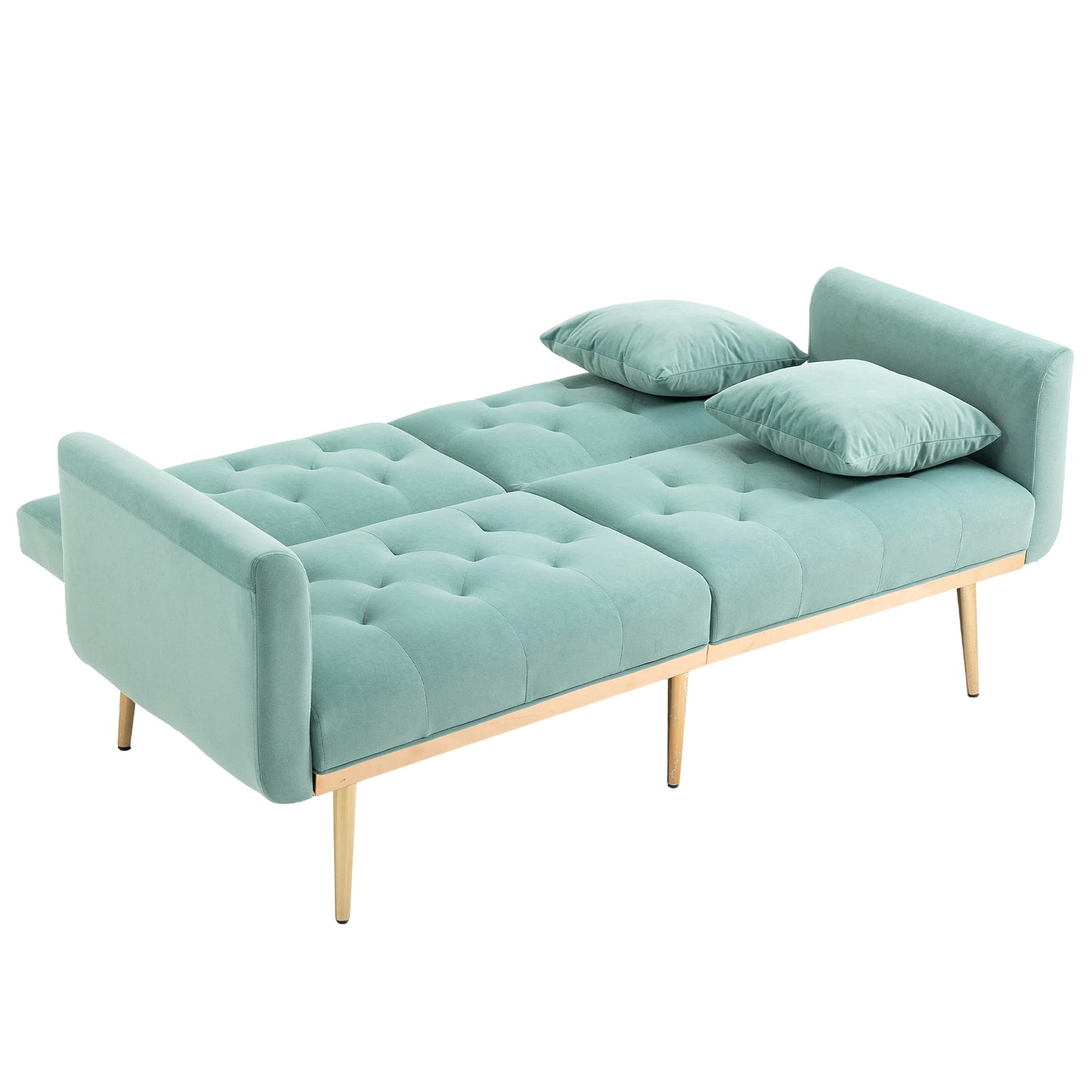 Velvet Sofa, Accent sofa, Loveseat sofa with metal feet