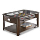 Foosball Cocktail Table - Tempered Glass Insert, Locking Casters, Fully Operational Game - Fun Addition to Game or Living Room