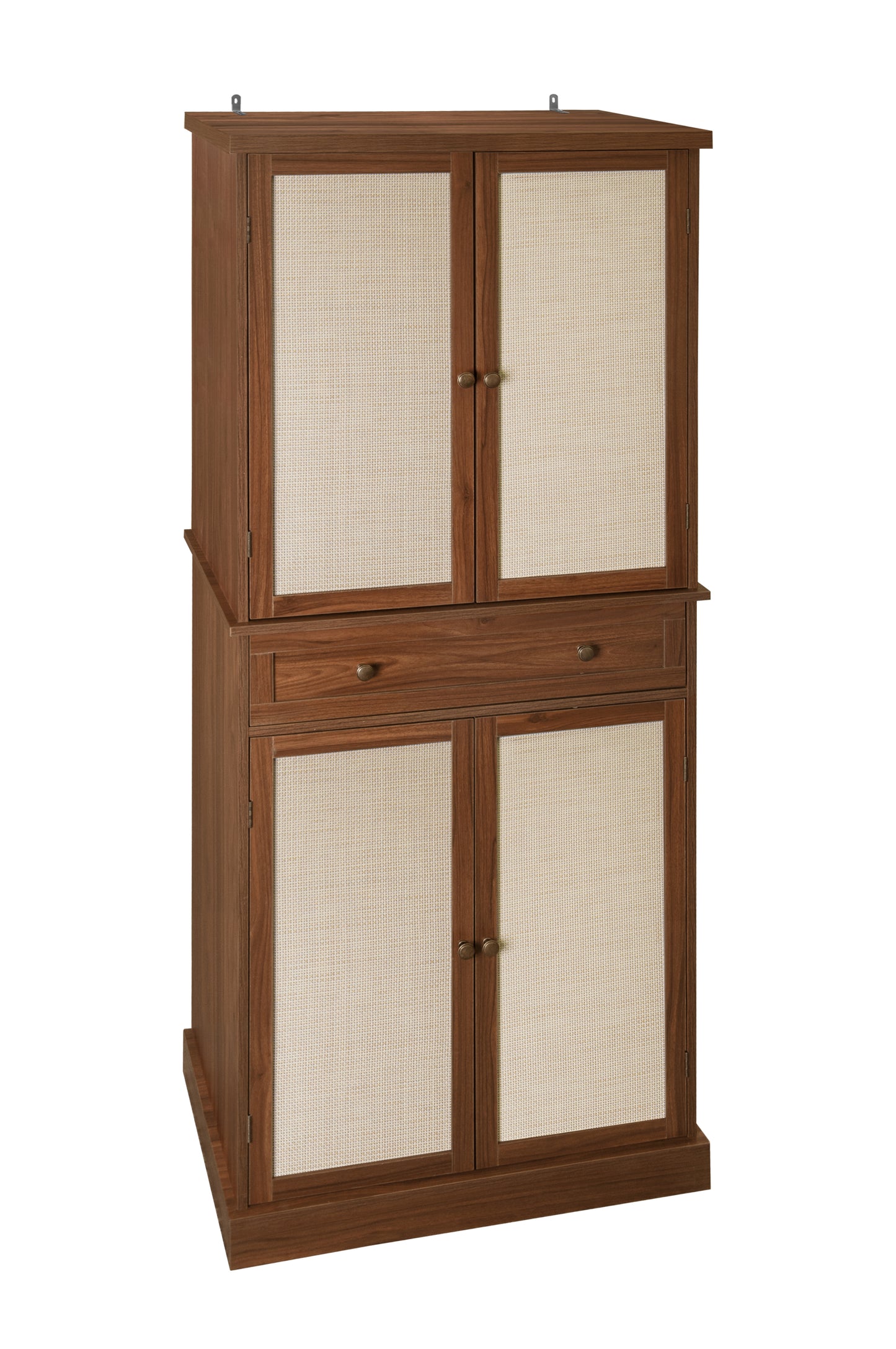 4 Door Cabinet with 1 Drawer, with 4 Adjustable Inner Shelves, Storage Cabinet