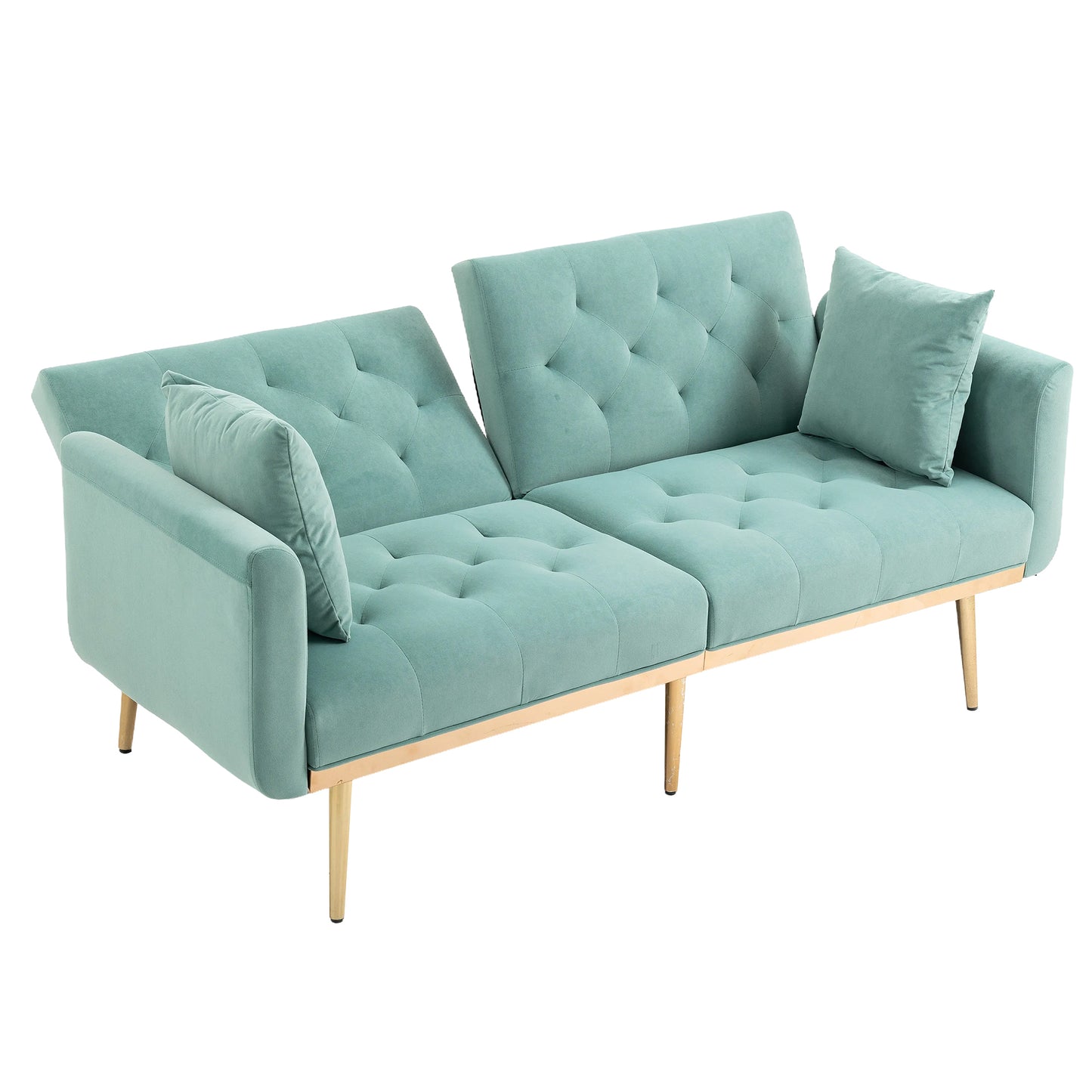 Velvet Sofa, Accent sofa, Loveseat sofa with metal feet