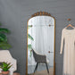 76" x 40" Lavish Full Length Mirror, Antique Gold Metal Floor Mirror
