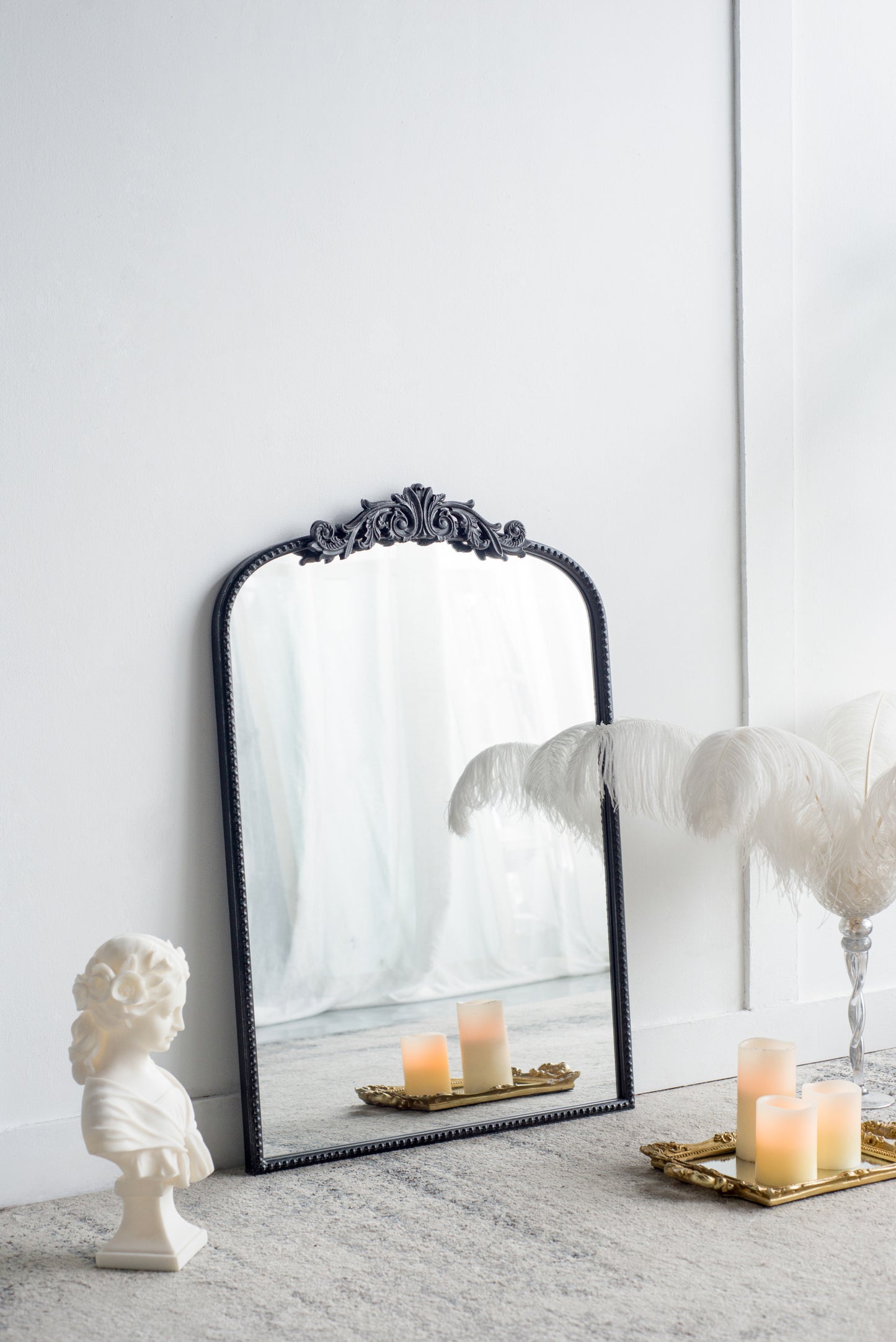 24" x 36" Classic Design Mirror with and Baroque Inspired Frame