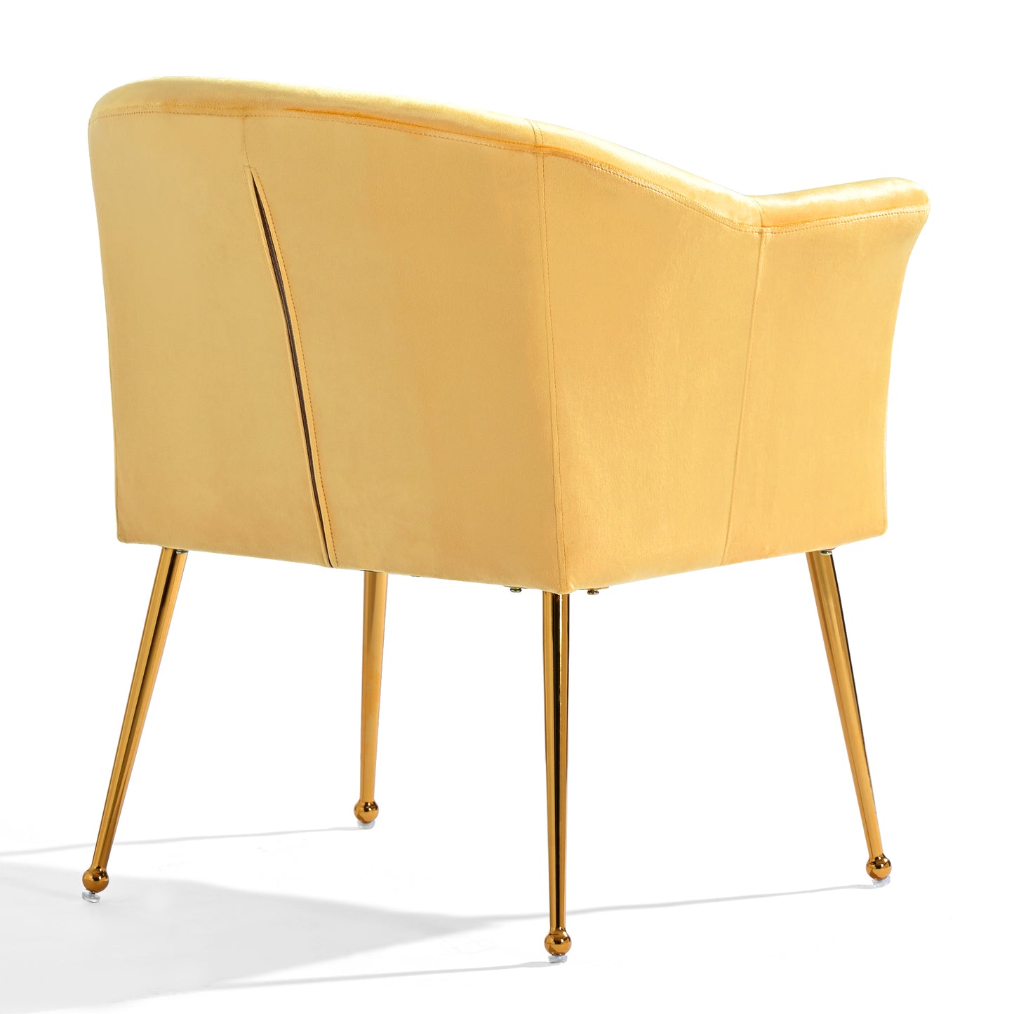 Velvet Accent Chair with  Wood Frame, Modern Armchair Club Leisure Chair with Gold Metal Legs