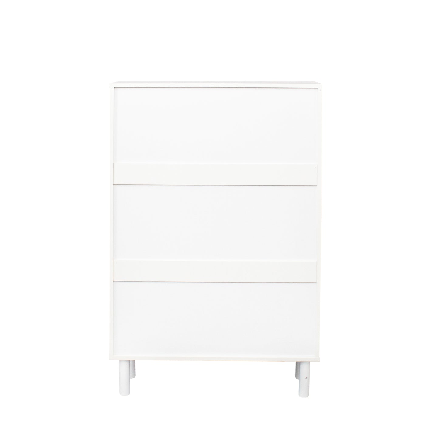 Shoe Cabinet, Free Standing Tipping Bucket Shoes Storage Cabinet with 3 Flip Drawers, Narrow Shoe Rack Cabinet for Entryway, Modern Shoes Organizer (White)