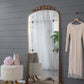 76" x 40" Lavish Full Length Mirror, Antique Gold Metal Floor Mirror